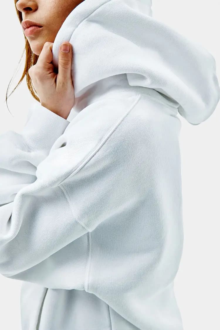 Boxy Fit Hoodie (320 GSM) on model