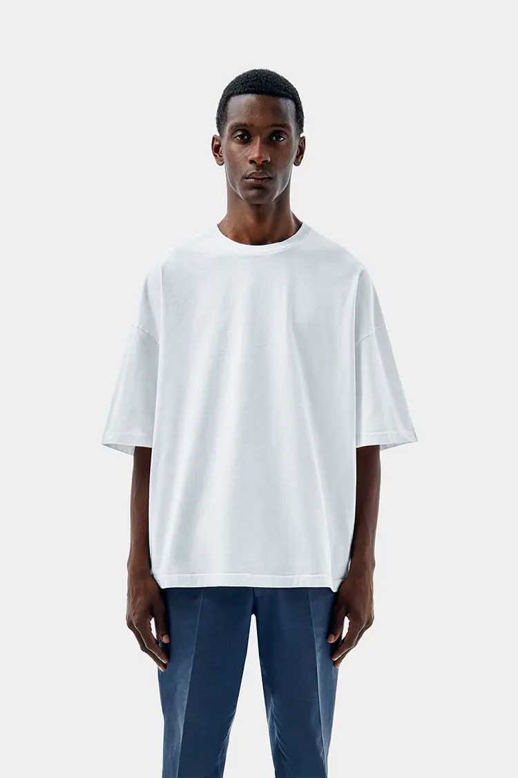 Boxy Fit Tee (200 GSM) on model
