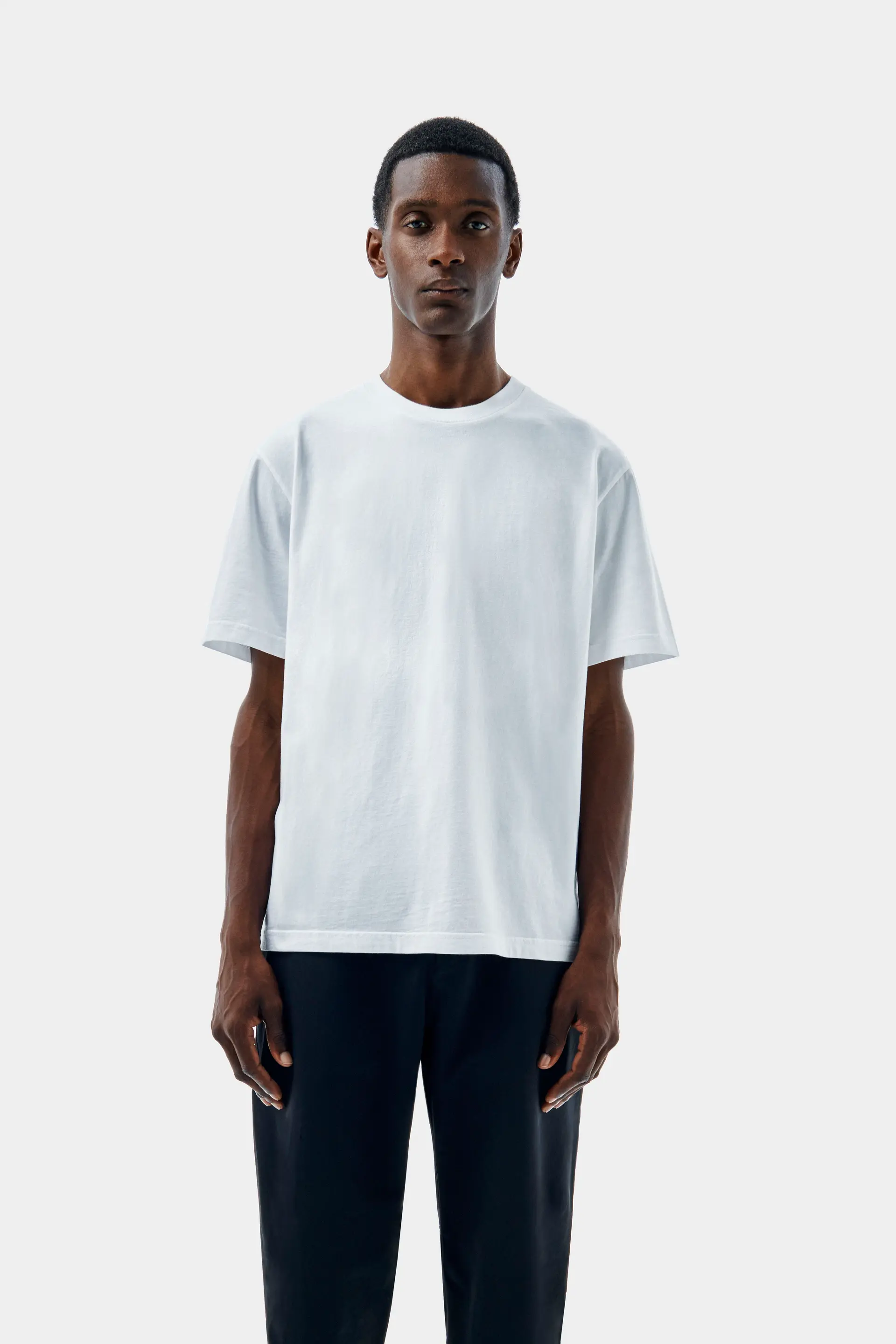 Regular Fit Tee (200 GSM) on model